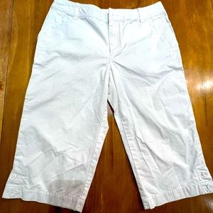 Liz Claiborne Women's Size 10 White Straight Leg Ankle Pants